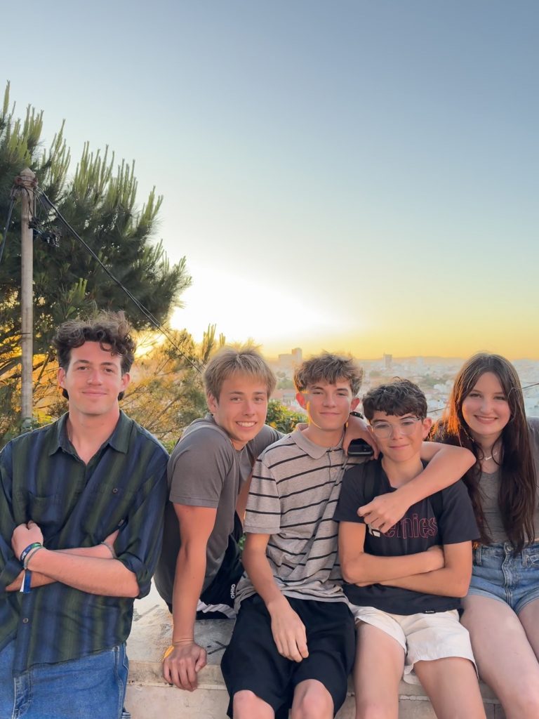 Students spending free time together in Seville during study abroad experience in Spain