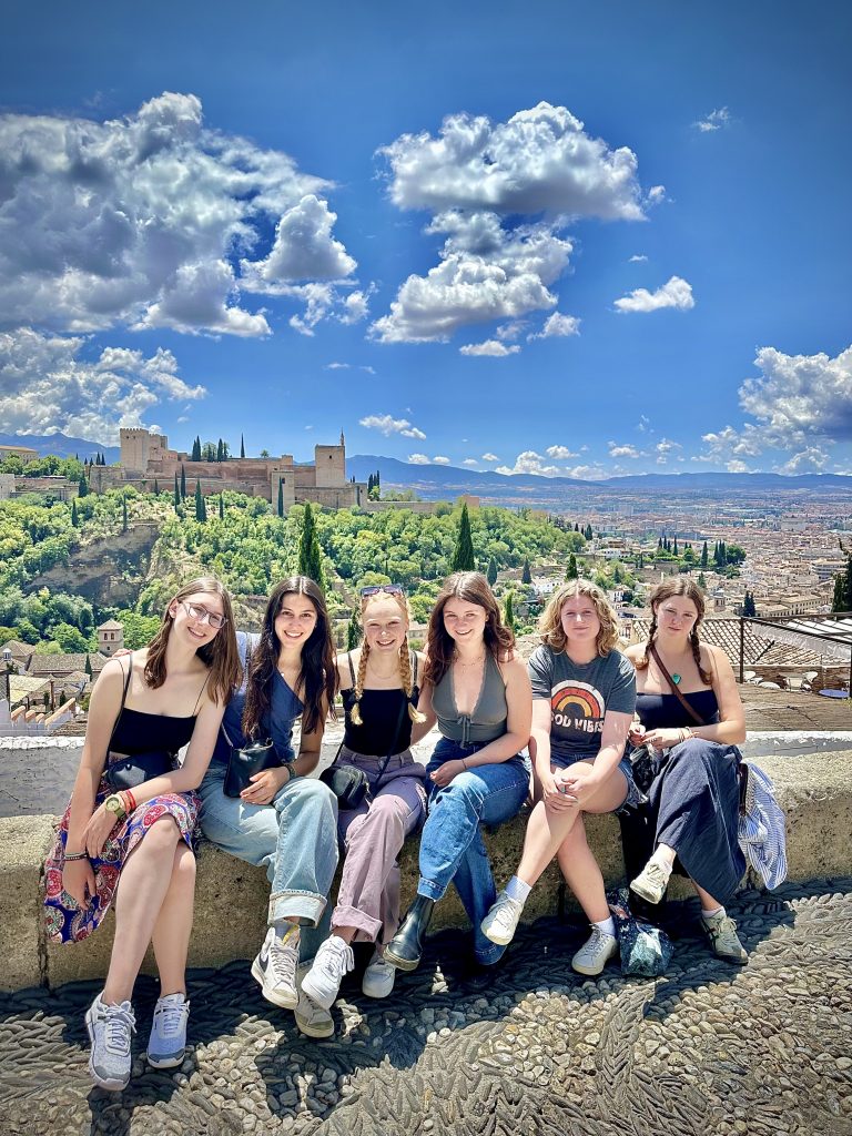 Group of students enjoying cultural experience in Spain during study abroad program