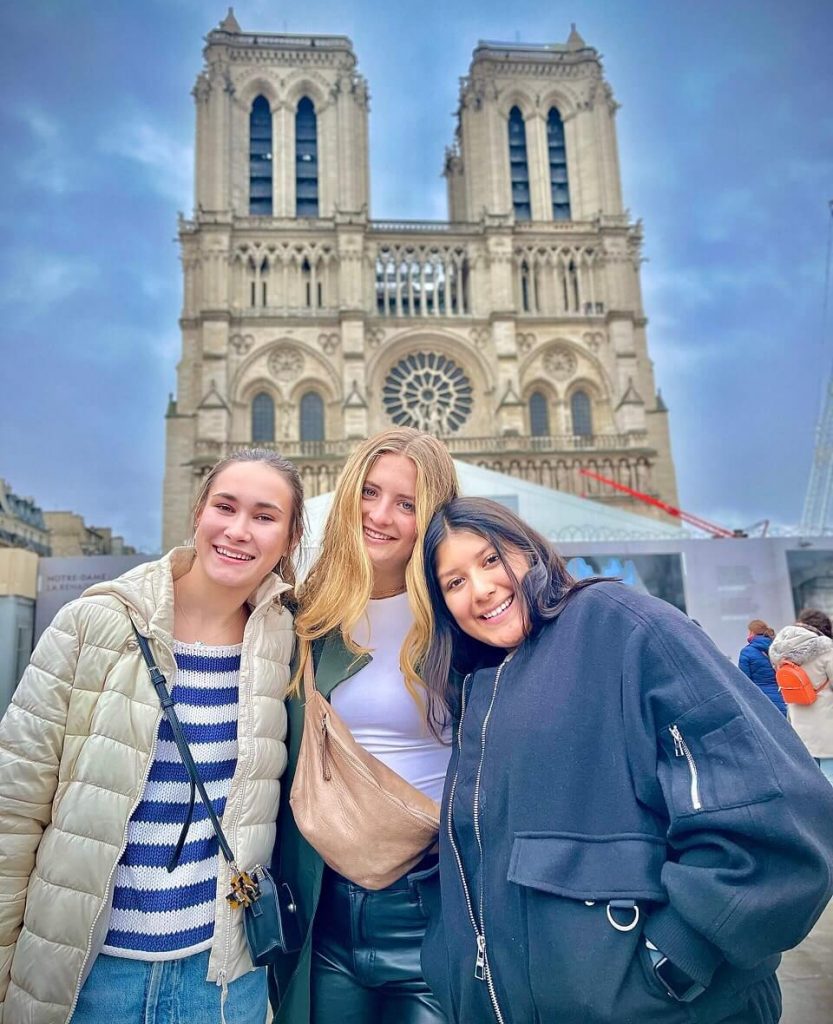 Students visiting historic European landmarks during study abroad experience in Spain