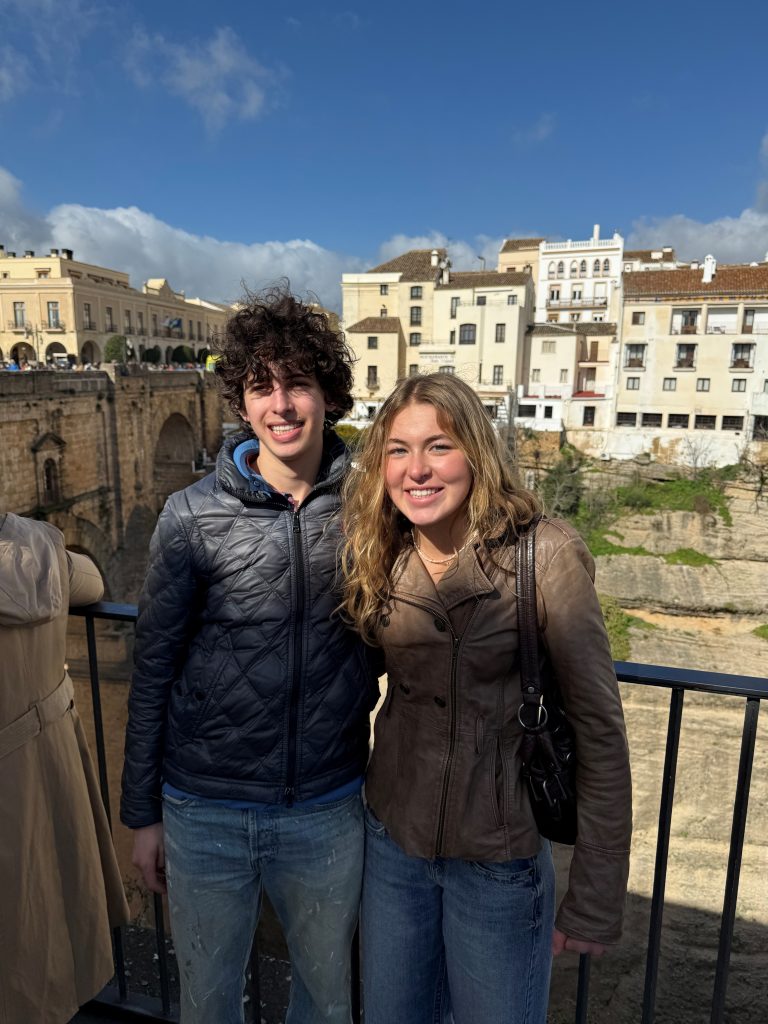 Students exploring Ronda views during high school study abroad program in Spain